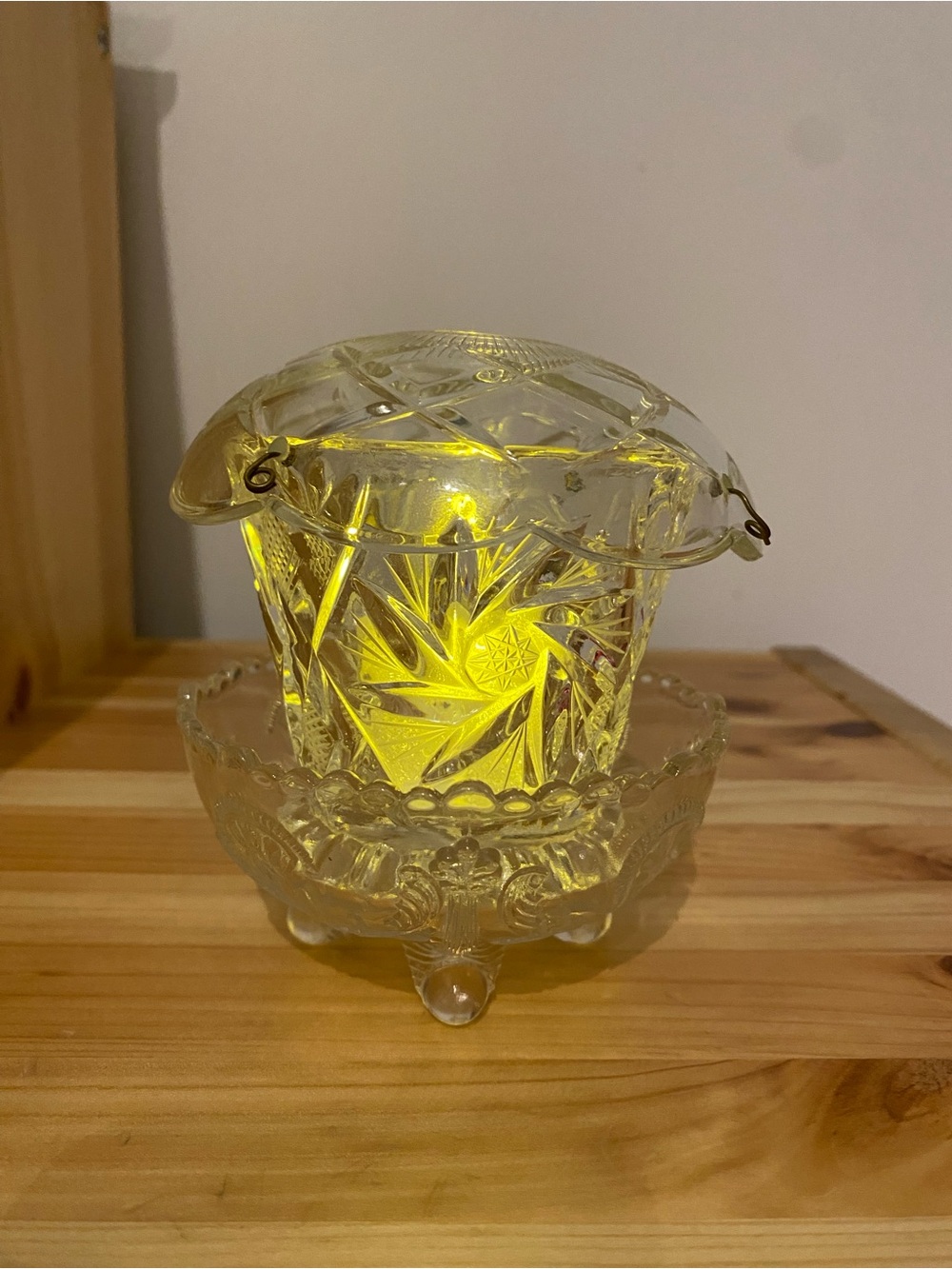 Tiny fairy lamp inspired candle holder